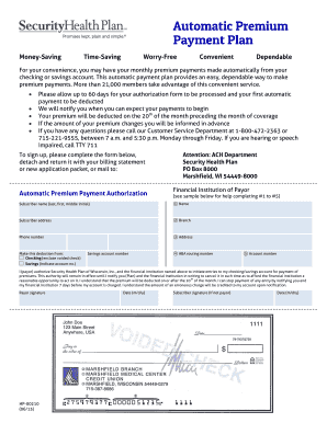 Automatic Premium Payment Authorization Form