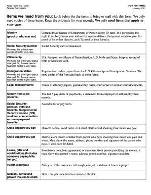 Texas Health and Human Services Commission Form H5017-MBIC