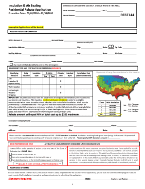 Colorado Residential Insulation Rebate Application