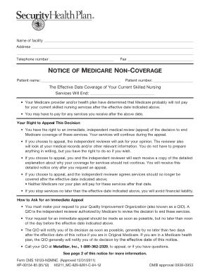 Medicare Non-Coverage Notice