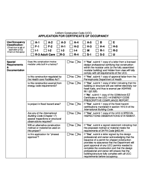 Pennsylvania Certificate of Occupancy Application