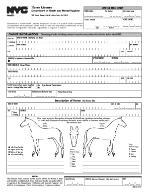 New York Horse License Application