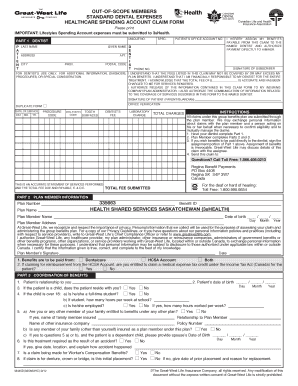 Healthcare Spending Account Dental Claim Form