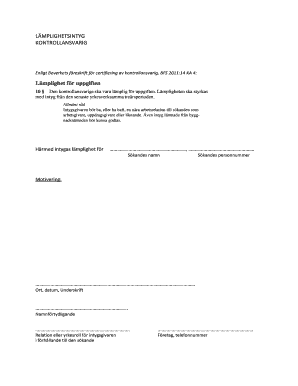 Swedish Fitness Certificate for Construction Supervisor
