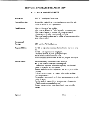 YMCA Criminal Background Check Consent Form