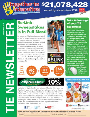 Harris Teeter Together In Education Re-Link Sweepstakes