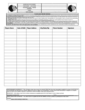 Player Information Form