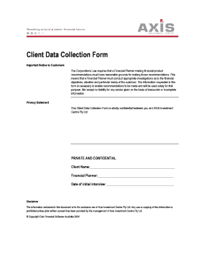 Client Data Collection Form