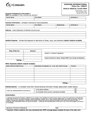 Medical Claim Form and OHIP Consentdoc