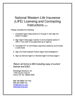 National Western Life Insurance Agent Contracting and Licensing