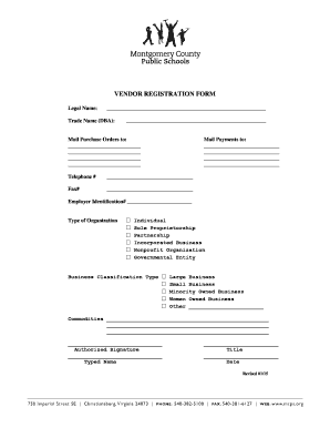 Vendor Registration Form