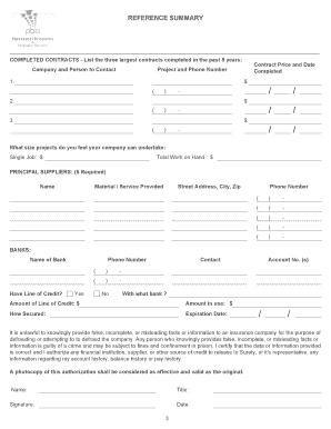 Contract Completion and Supplier Information Form