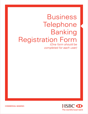 HSBC Business Telephone Banking Registration Form