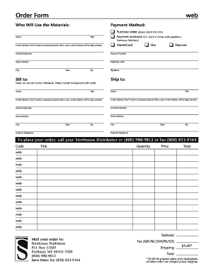 Stenhouse Publishers Order Form
