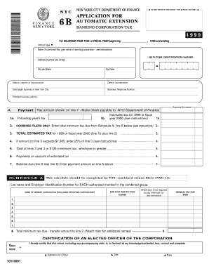 New York City Finance Form 6B