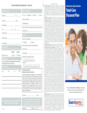 Discount Medical Plan Application - Total-Care Renewal Conditions