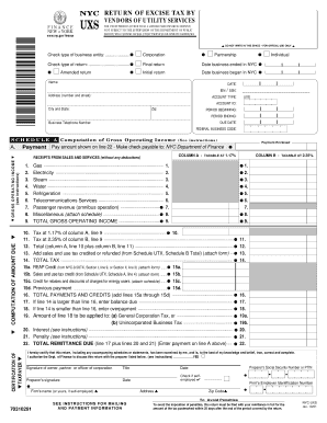 NYC Utility Services Excise Tax Return