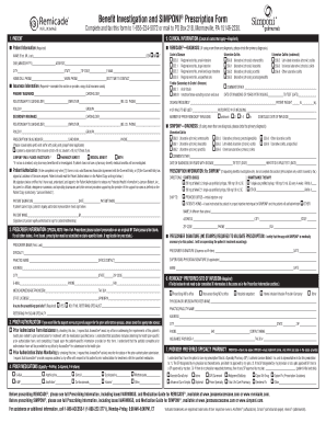 SIMPONI® Prescription and Benefit Investigation Form