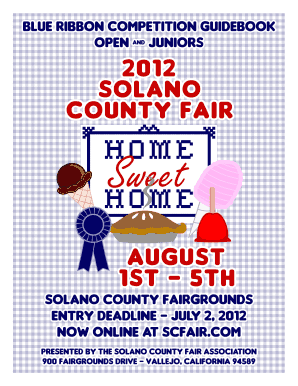 Solano County Fair Entry Form