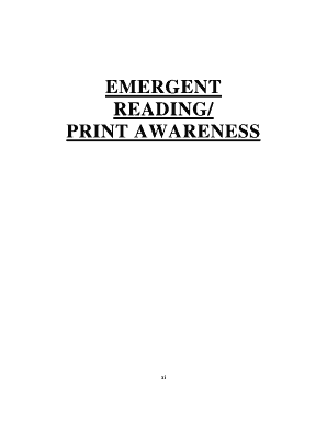 H Emergent Reading Print Awareness - Education Service Center - esc2