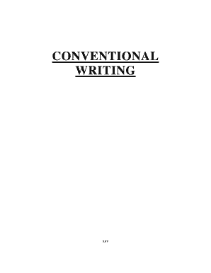 Conventional Writing Activity Templates
