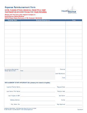 Expense Reimbursement Form