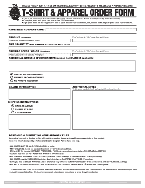 Size Quantity Form