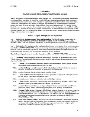 Sample Ground Vehicle Operations Training Manual
