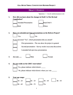 Gila River Tribal Constitution Reform Survey