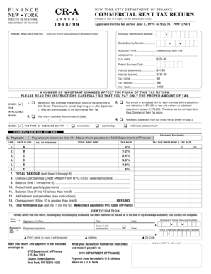 New York Commercial Rent Tax Return
