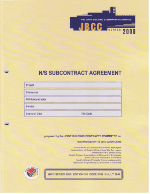South African Subcontract Agreement