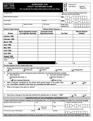 New York Utility Tax Refund Claim Form