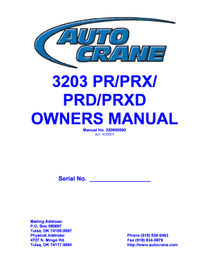 Auto Crane Warranty Registration Form