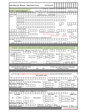 SelectPlan for Women Application Form