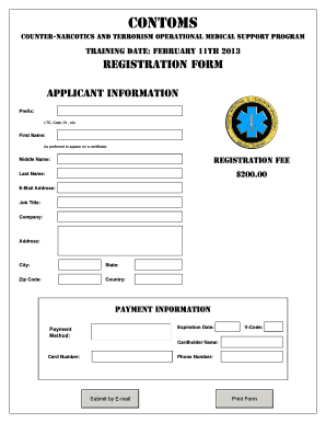 Detailed job description template - Prefix Registration Fee - chepinc