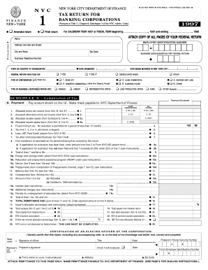 New York City Corporate Tax Return