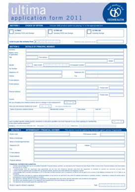Fedhealth Medical Scheme Application Form 2011