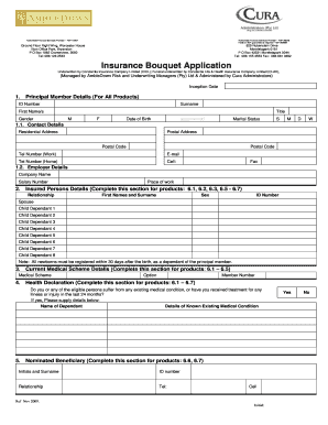 South African Insurance Bouquet Application