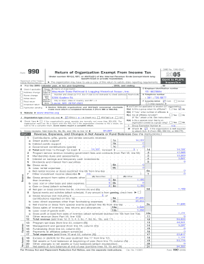 Form 990 Return of Organization Exempt From Income Tax