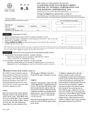 New York City Sales Tax or REAP Credit Claim