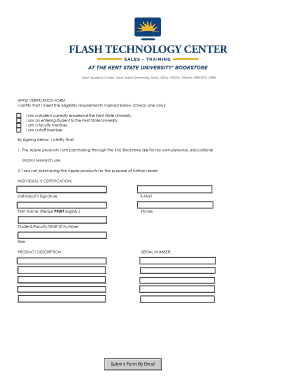 Apple Verification Form