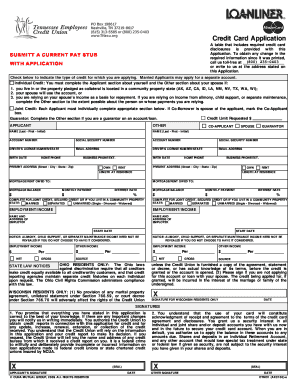 Credit Card Application Form