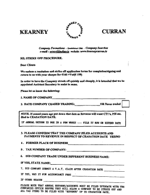 Voluntary Strike-Off Application Form