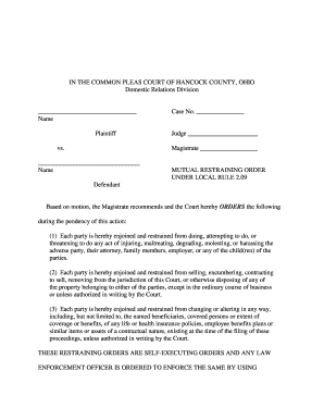 Mutual Restraining Order