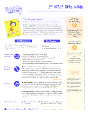 The Recess Queen Lesson Plan