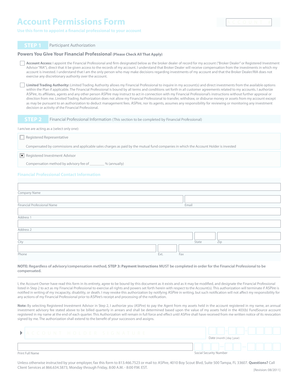 Account Permissions Form
