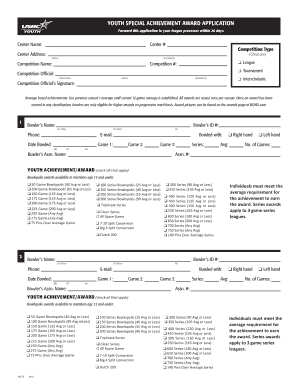 Youth Special Achievement Award Application