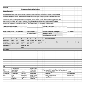 HUD-2516 Contract and Subcontract Activity Report