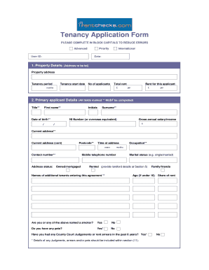 Tenancy Application Form