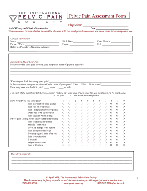 Pelvic Pain Assessment Form